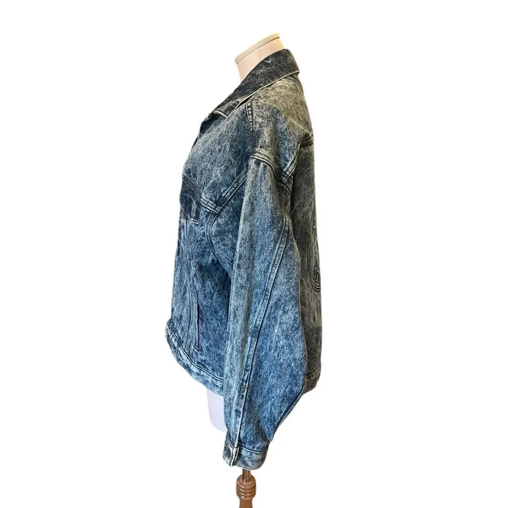 WALT DISNEY STUDIOS Denim Jacket Men's Size Small Acid Washed USA